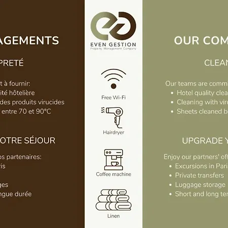 Apartment Studio#porte Dauphine#avenue Foch#2pers.